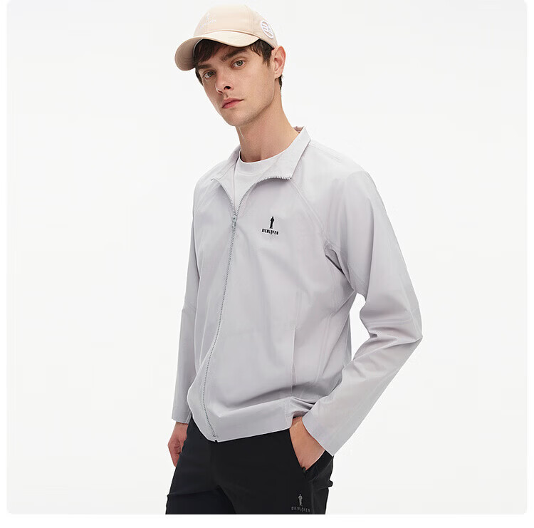 Biyinlefen Golf [UV Protection] Spring Summer Men's Sports Casual Fashion Versatile Stand Collar Stretch Comfortable Jacket 11